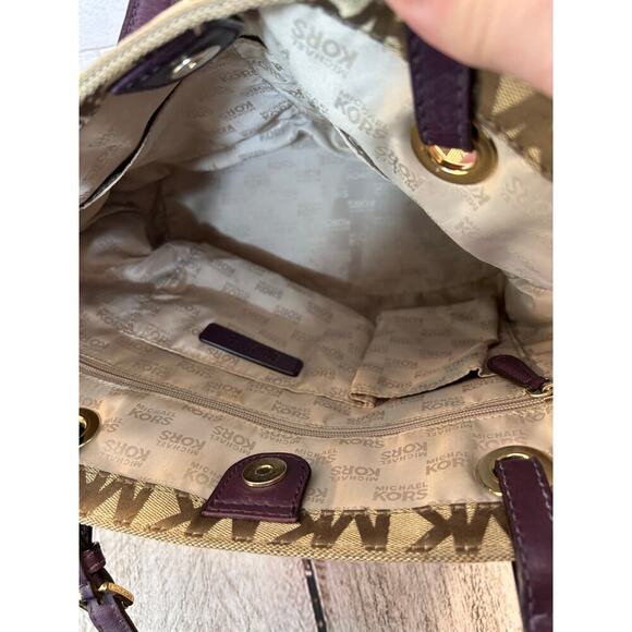 MICHAEL KORS Women's Jet Set Signature Canvas Bag - Picture 7 of 8